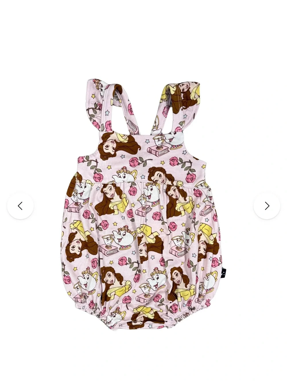 Blush Lotus provincial petals disney belle princess bubble romper size 18-24